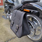 Zeus Schwarz Seitentasche + Halter XL passend für Softail ab 2018 bis Heute