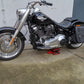 Zeus Schwarz Seitentasche + Halter XL passend für Softail ab 2018 bis Heute