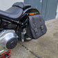 Zeus Schwarz Seitentasche + Halter XL passend für Softail ab 2018 bis Heute