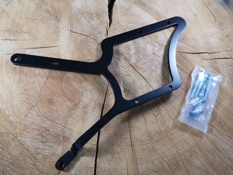 The Big Schwarz Seitentasche + Halter XL passend für Softail ab 2018 bis Heute