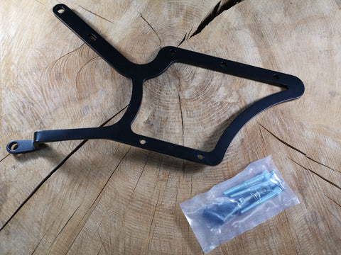 Zeus Schwarz Seitentasche + Halter XL passend für Softail ab 2018 bis Heute