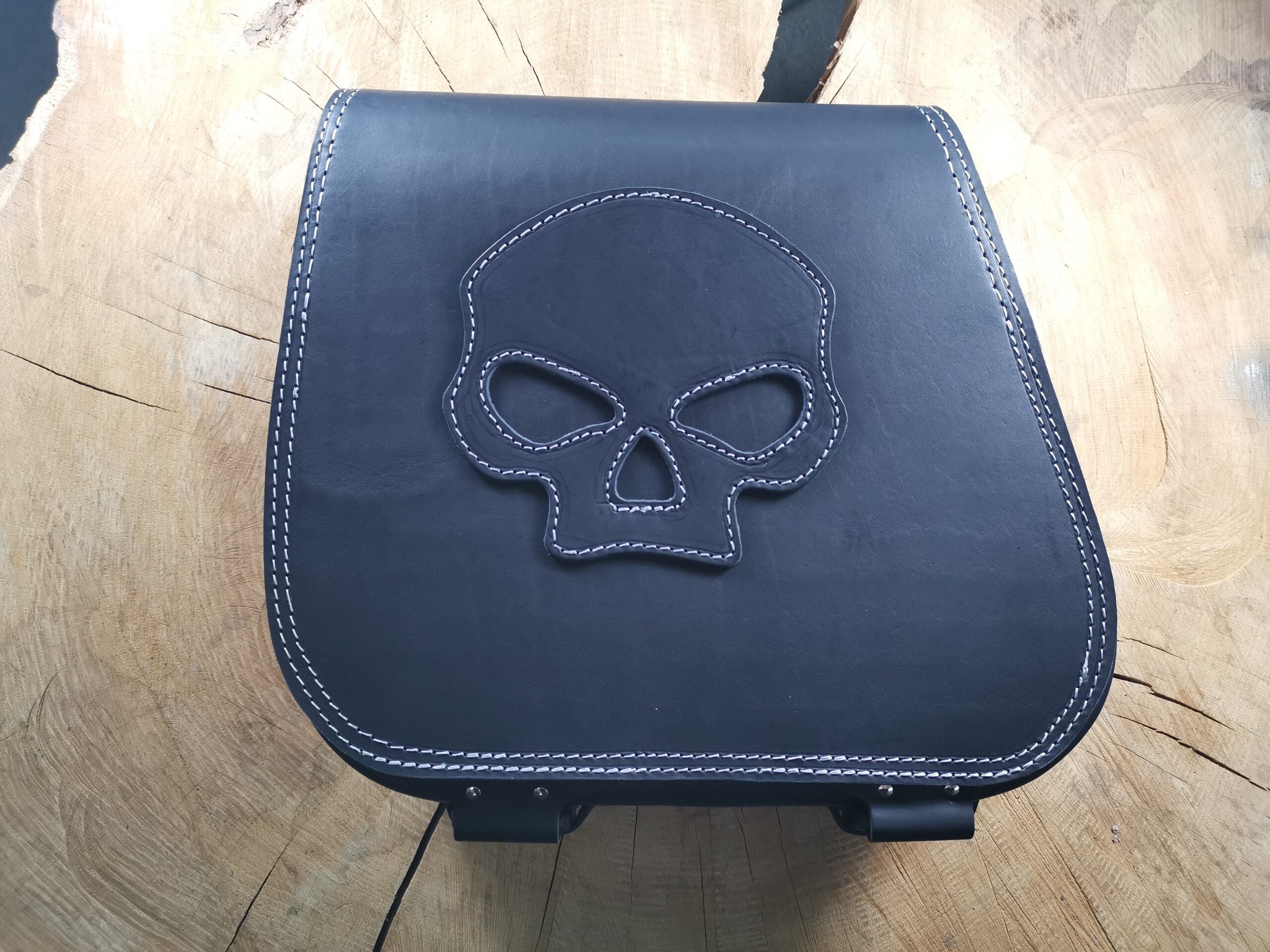 Seitentasche / Seitenkoffer HERKULES SKULL SILVER