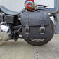Zeus Schwarz Seitenkoffer + Halter passend für Dyna Street Bob von 1996 bis 2017