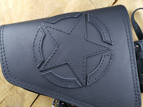 Diva Schwarz Seitentasche passend für Harley-Davidson Sportster
