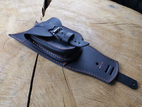 Tankpad schwarz / orange passend für Harley-Davidson Dyna Street Bob Lowrider bis 2017