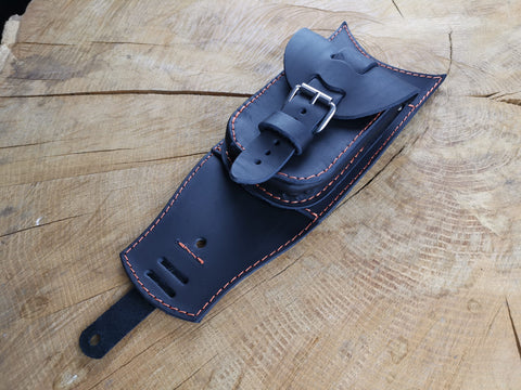 Tankpad schwarz / orange passend für Harley-Davidson Dyna Street Bob Lowrider bis 2017