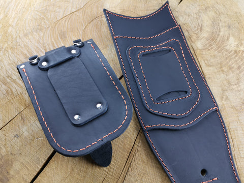 Tankpad schwarz / orange passend für Harley-Davidson Dyna Street Bob Lowrider bis 2017