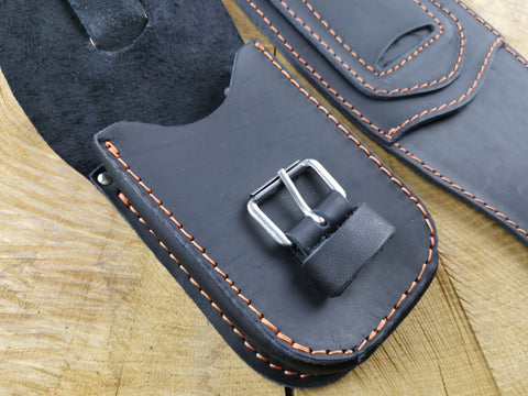 Tankpad schwarz / orange passend für Harley-Davidson Dyna Street Bob Lowrider bis 2017