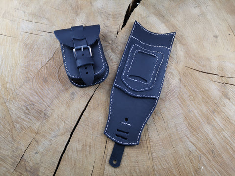 Tankpad schwarz / weiß passend für Harley-Davidson Dyna Street Bob Lowrider bis 2017