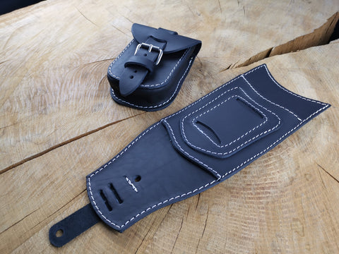 Tankpad schwarz / weiß passend für Harley-Davidson Dyna Street Bob Lowrider bis 2017
