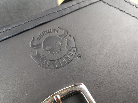 Sporty Skull Orange Schwingentasche passend für Harley-Davidson Sportster