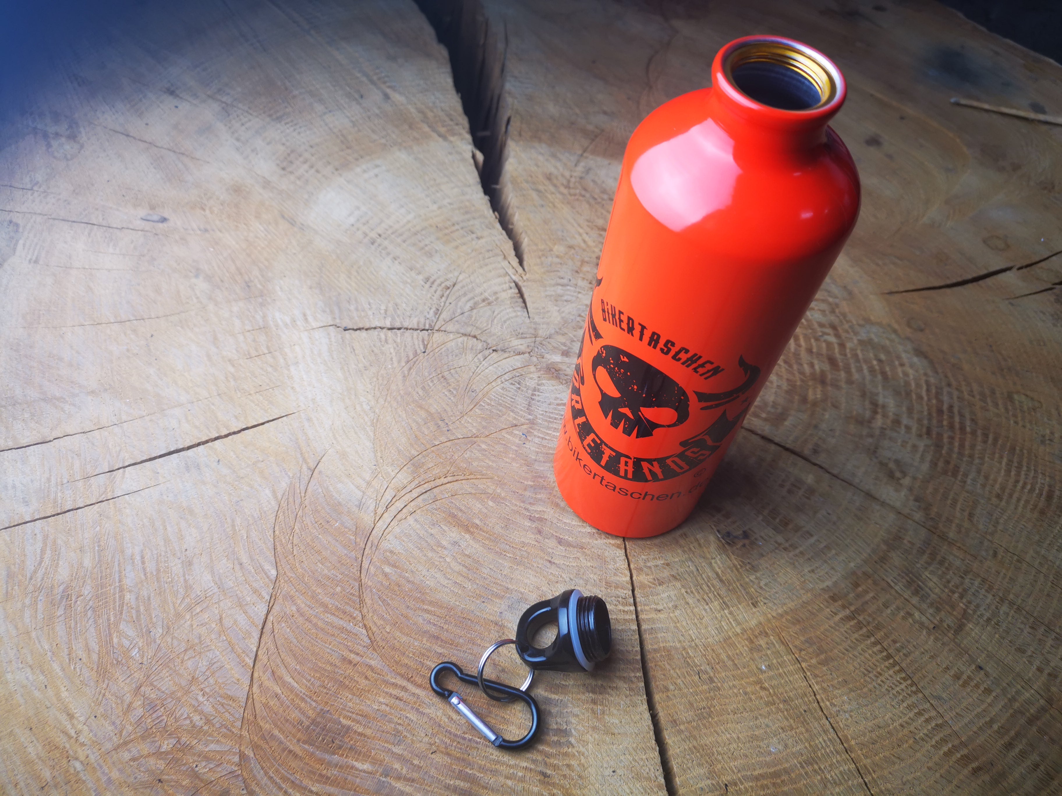 ORLETANOS Benzinflasche / Trinkflasche 800ml Orange