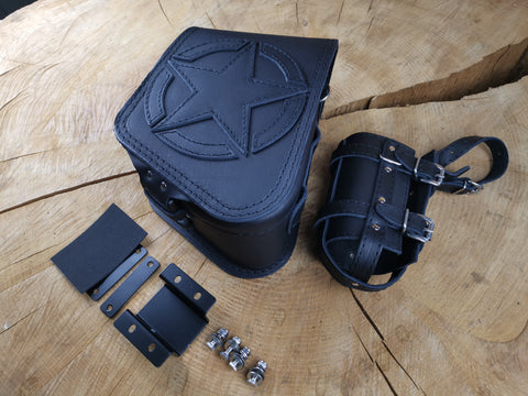 Road Stern Black + Halter passend für Sportster Schwingentaschen
