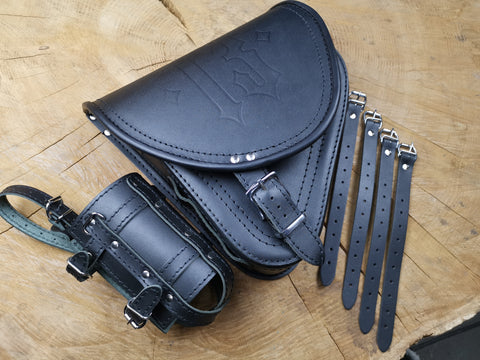 Diablo 13 Schwingentaschen mit Flaschenhalter passend für Harley-Davidson Softail