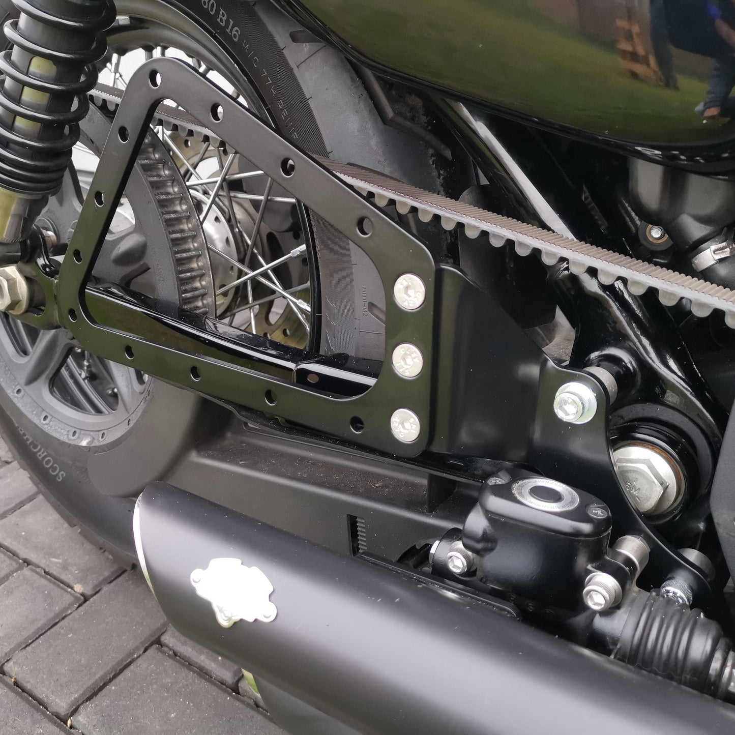 Seitentaschenhalter passend für Harley Davidson Sportster ab 2004 rechte Seite MIT ABS