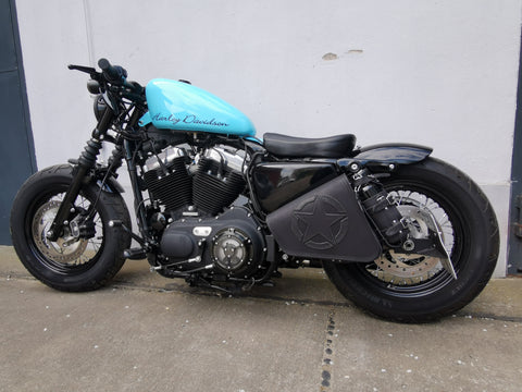 Diva Schwarz Seitentasche passend für Harley-Davidson Sportster