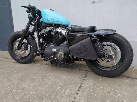 Diva Schwarz Seitentasche passend für Harley-Davidson Sportster