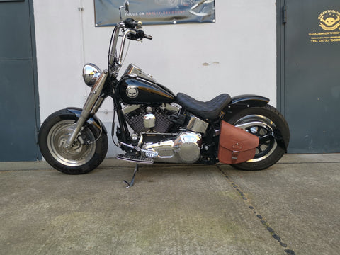 Odin Rotbraun Schwingentasche passend für Harley-Davidson Softail