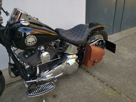 Odin Rotbraun Schwingentasche passend für Harley-Davidson Softail