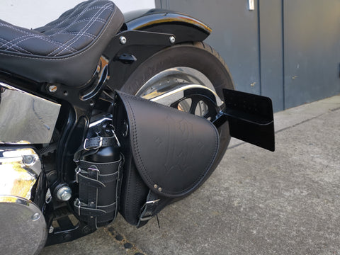 Diablo 13 Schwingentaschen mit Flaschenhalter passend für Harley-Davidson Softail