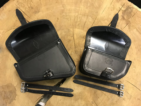 Muscle Schwarz Seitentaschen Set passend für Harley-Davidson VROD Modelle