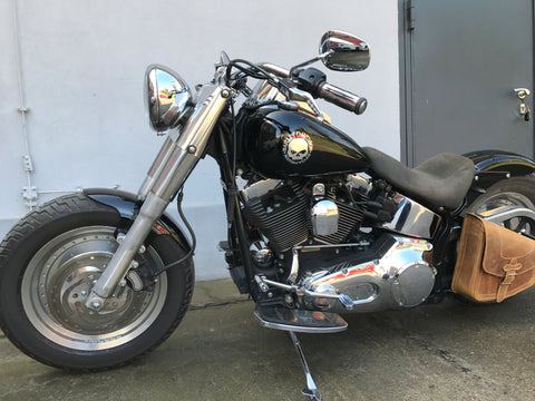Odin Hellbraun Schwingentasche passend für Harley-Davidson Softail
