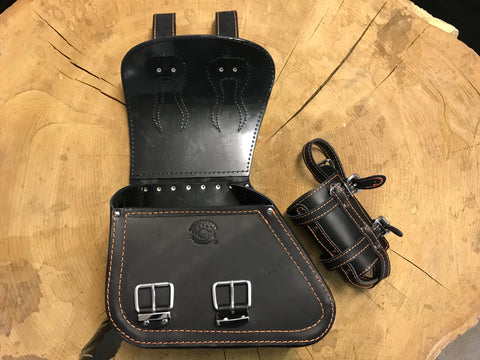 Dyna Flame Orange + Halter passend für Street Bob Schwingentaschen