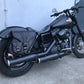 Dynamite Schwarz Satteltaschen Set passend für Harley Davidson Street Bob bis 2017